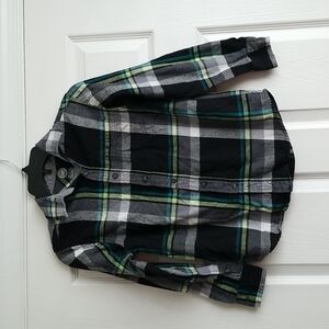 Wonder Nation Boy's Plaid Button Down Shirt